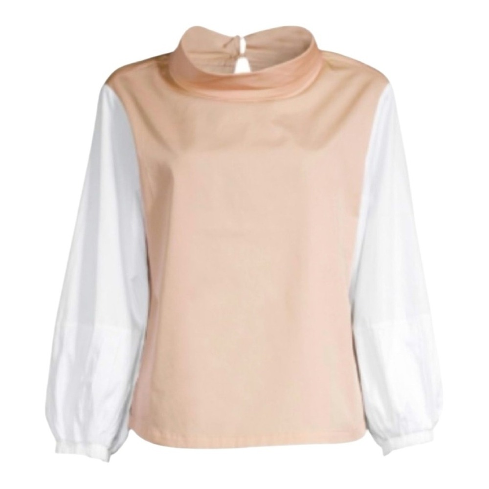 Harshman‎ Beige Perry Tunic cotton NWT funnel neck